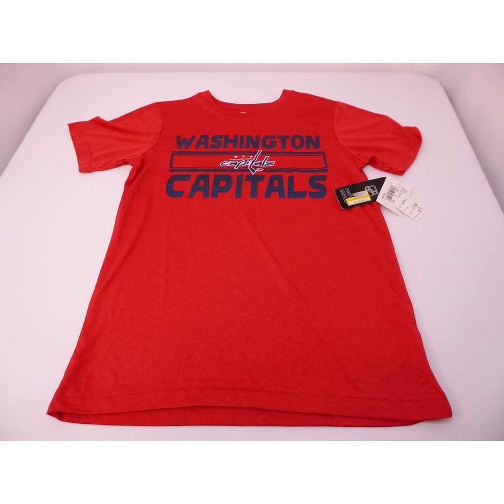 NWT NHL Washington Capitals Boys Large (12-14) Red‎ Athletic TShirt